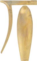 Buttplate, John Armstrong, Maryland, wax cast brass

Overall length 5-1/16", width 1-17/32", comb 3-3/8"